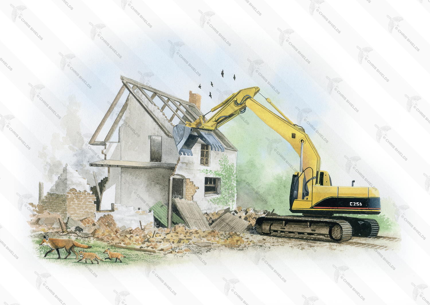 Illustration of Cottage Demolition (#4767)