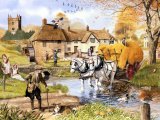 Illustration of Village scene - Autumn (#0077)