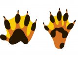 Illustration of Otter (Lutra lutra) Footprint (#1320)