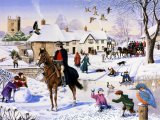 Illustration of Village scene - Winter (#0078)